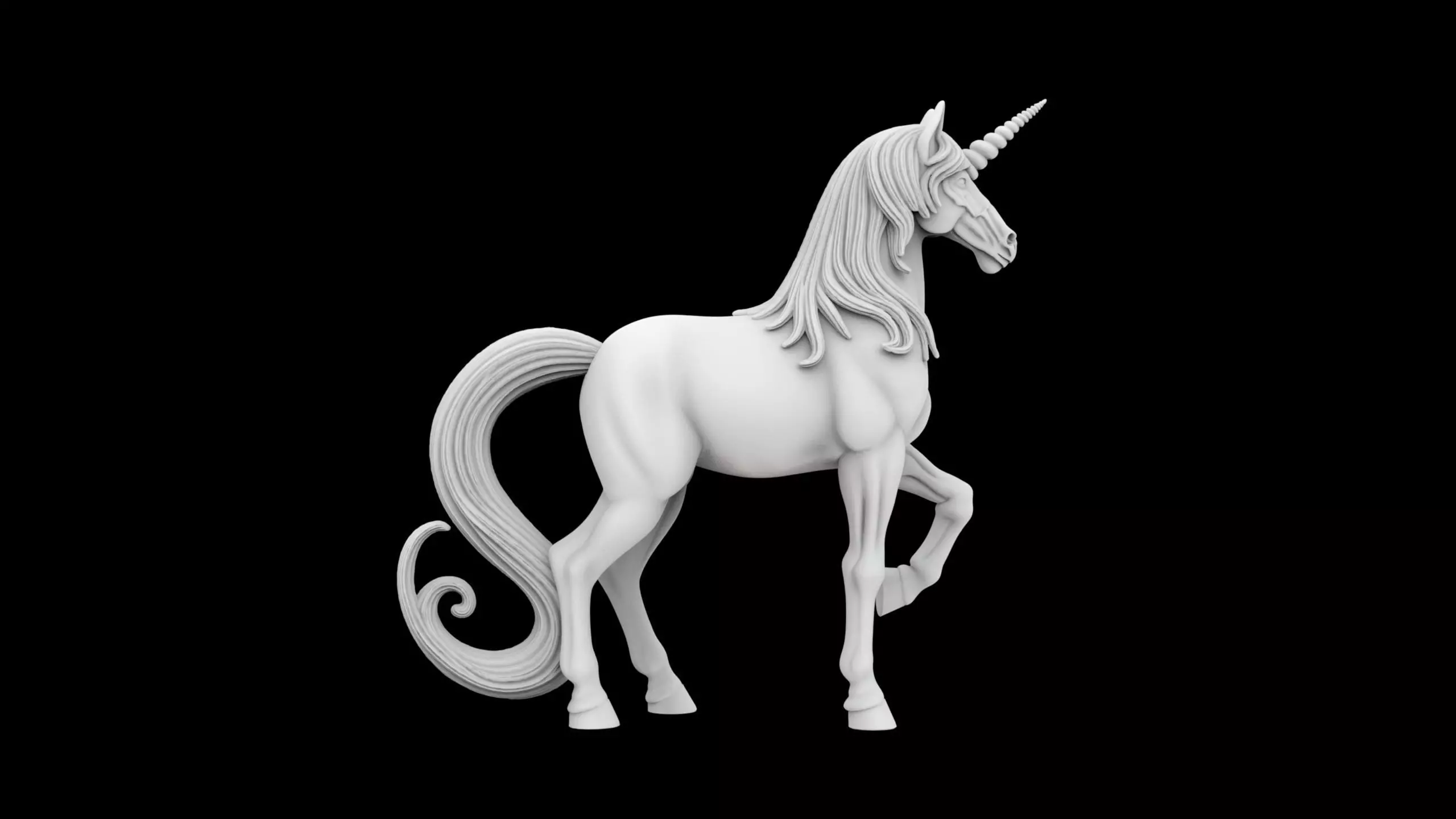 Unicorn 3D Print Model Mythical Horse 3D print model_5