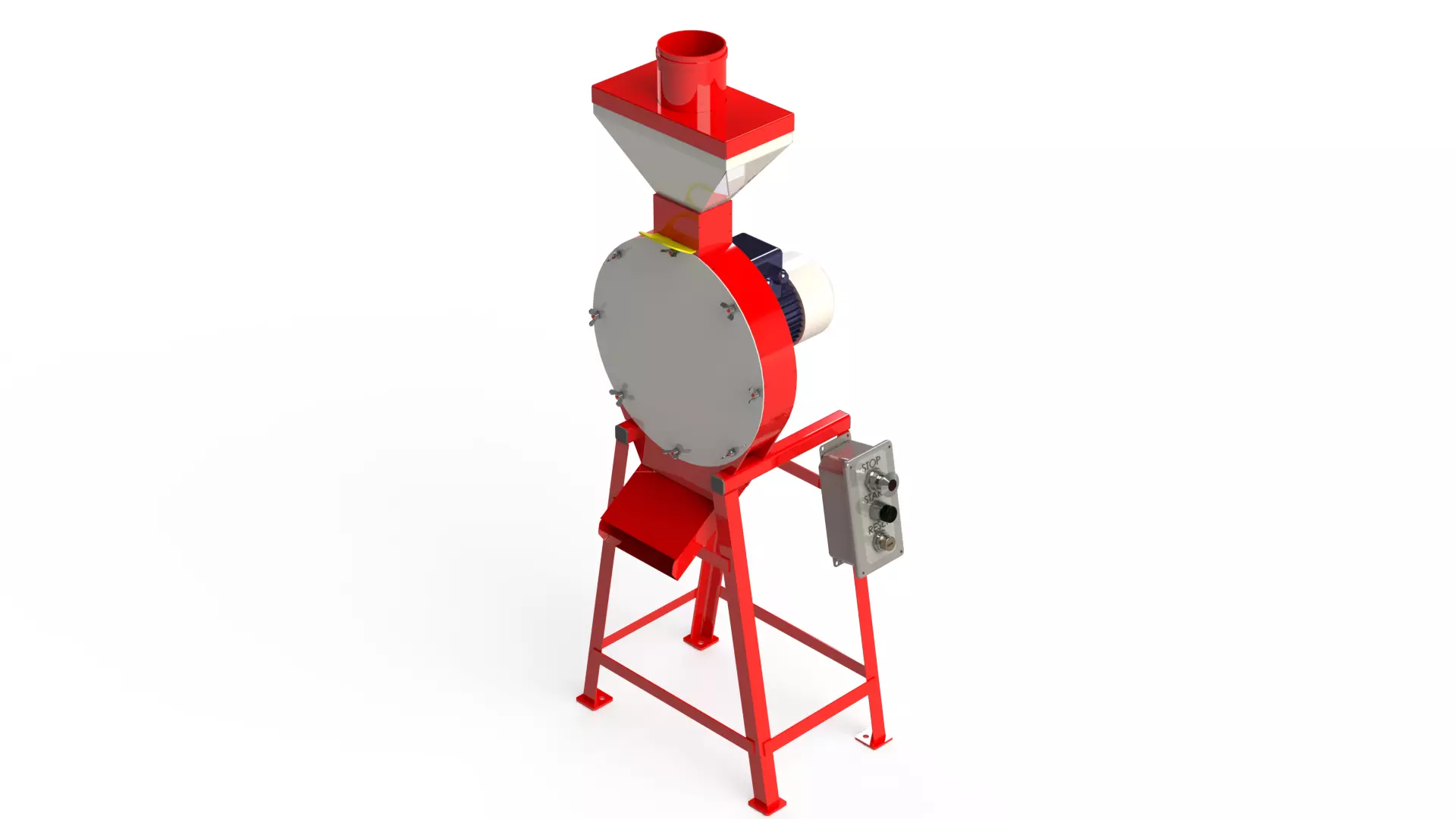 WG 4002 - STL Grain crusher - scrapper - 1 kW 3D model_2