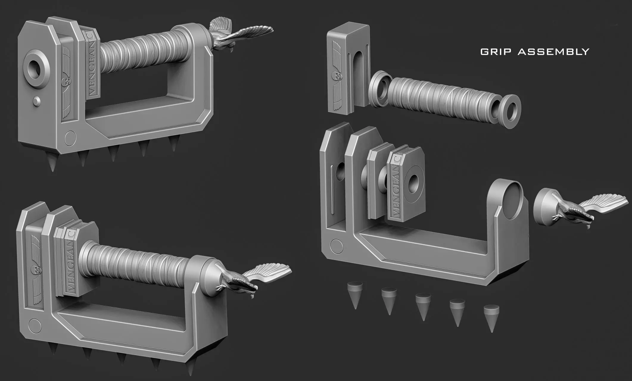 Chainsword imperial 3D print model_4
