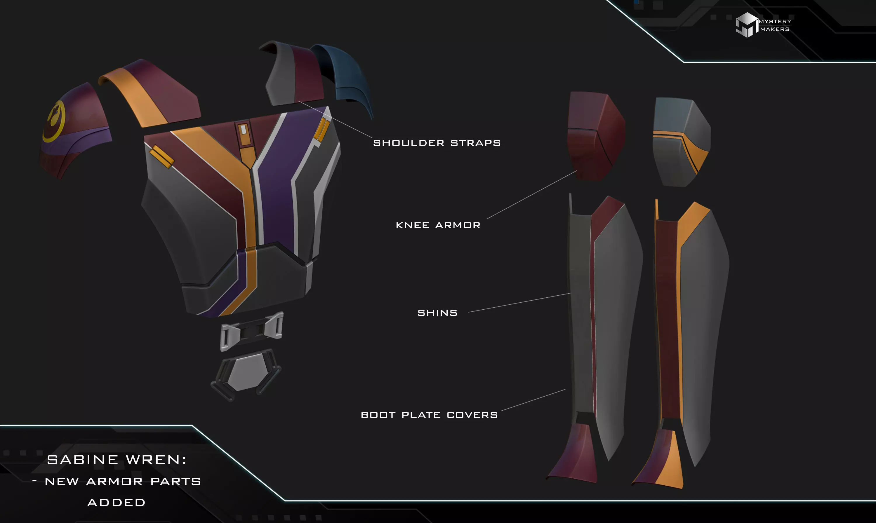 Sabine Wren armor 3D print model_1