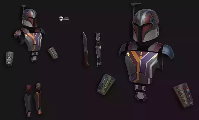 Sabine Wren armor 3D print model