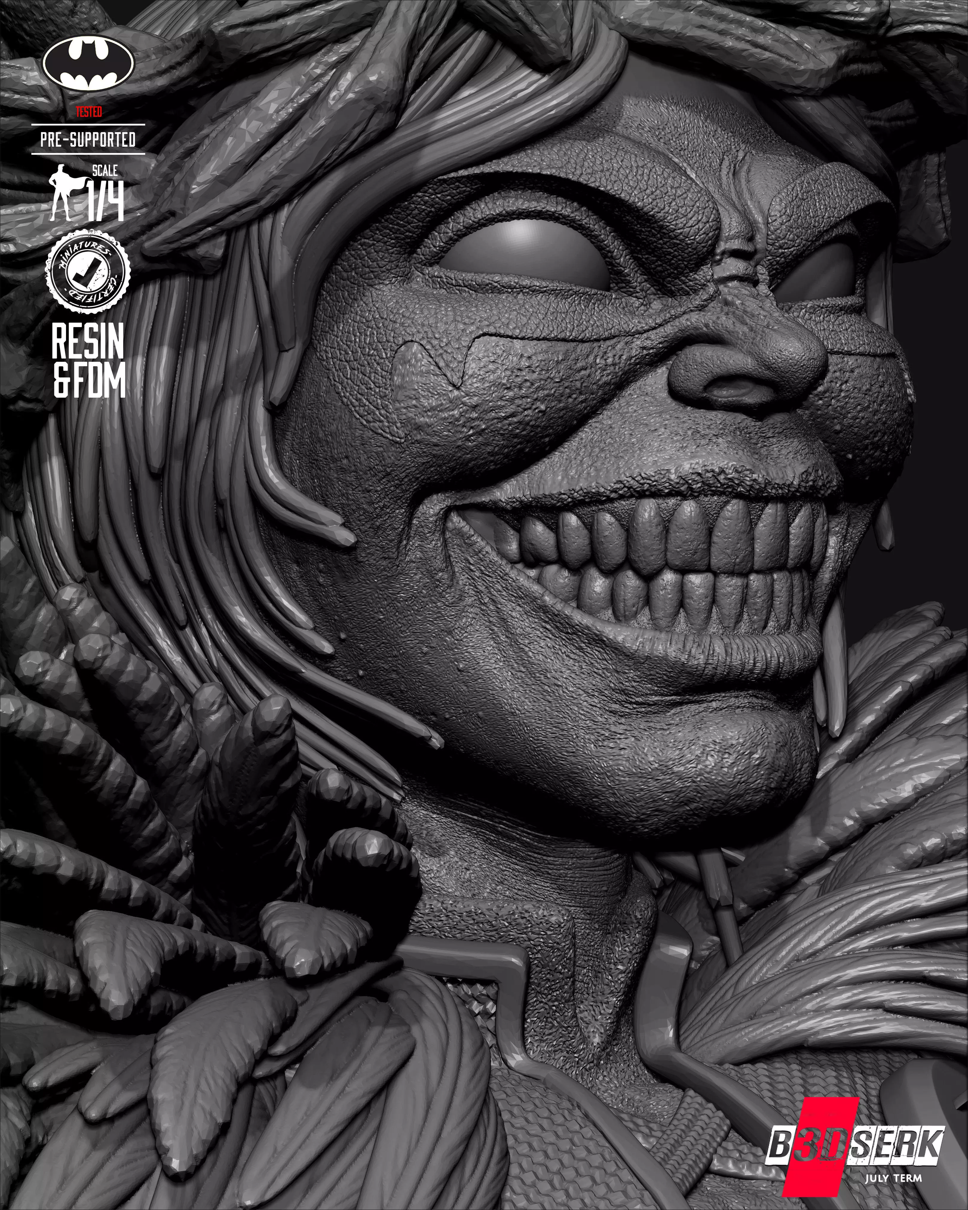 B3DSERK Robin King Portrait Bust 3D print model_36