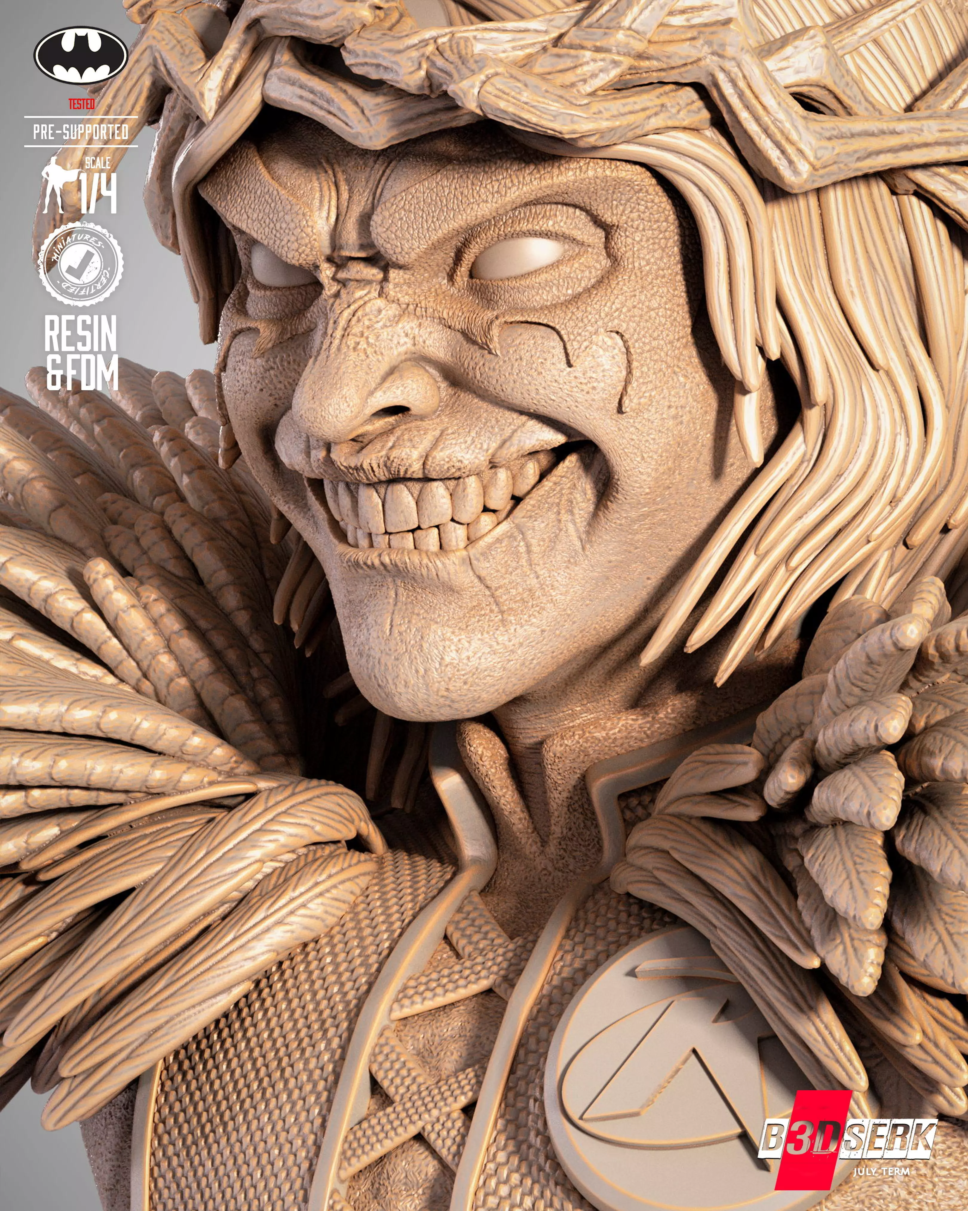 B3DSERK Robin King Portrait Bust 3D print model_31