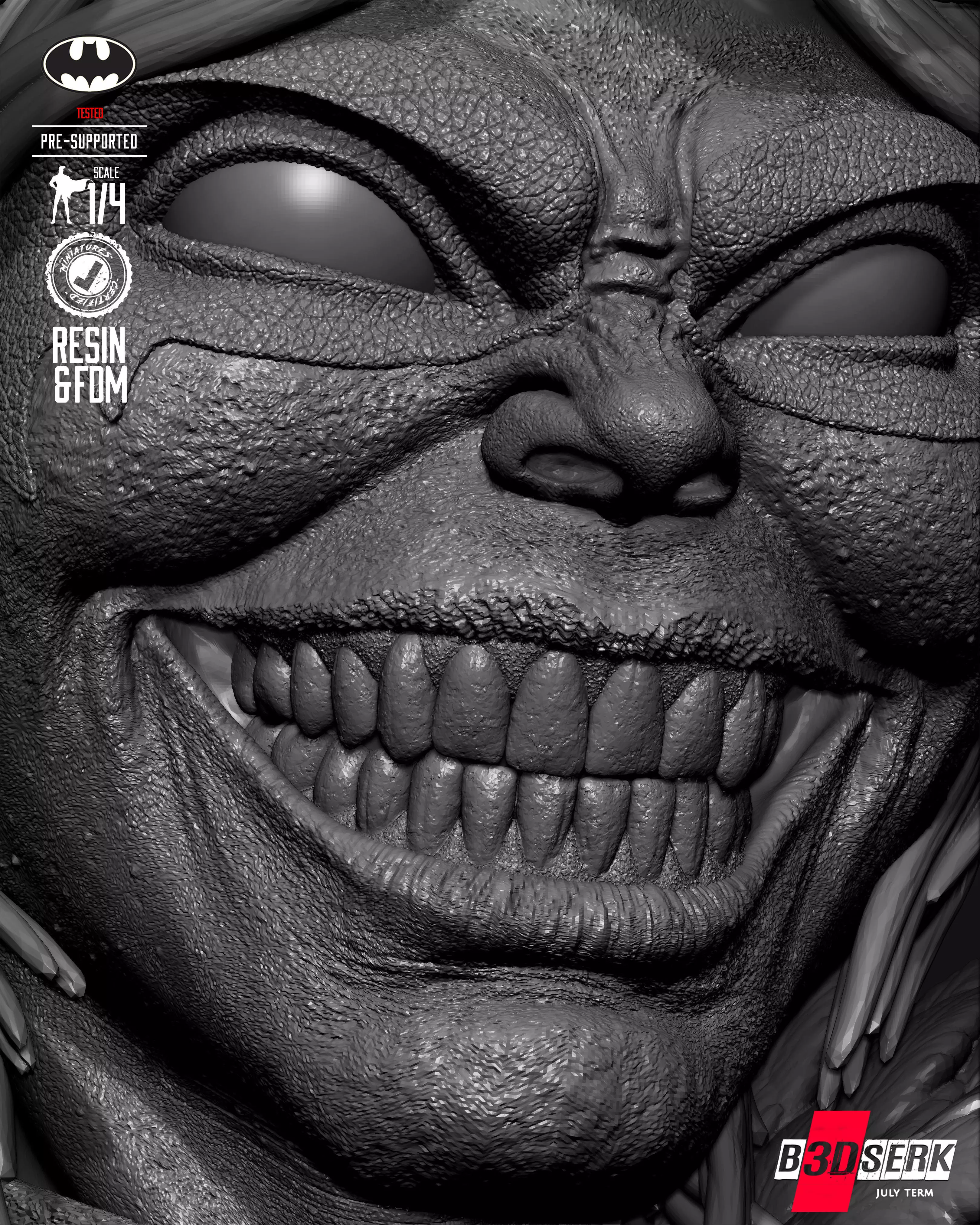 B3DSERK Robin King Portrait Bust 3D print model_19