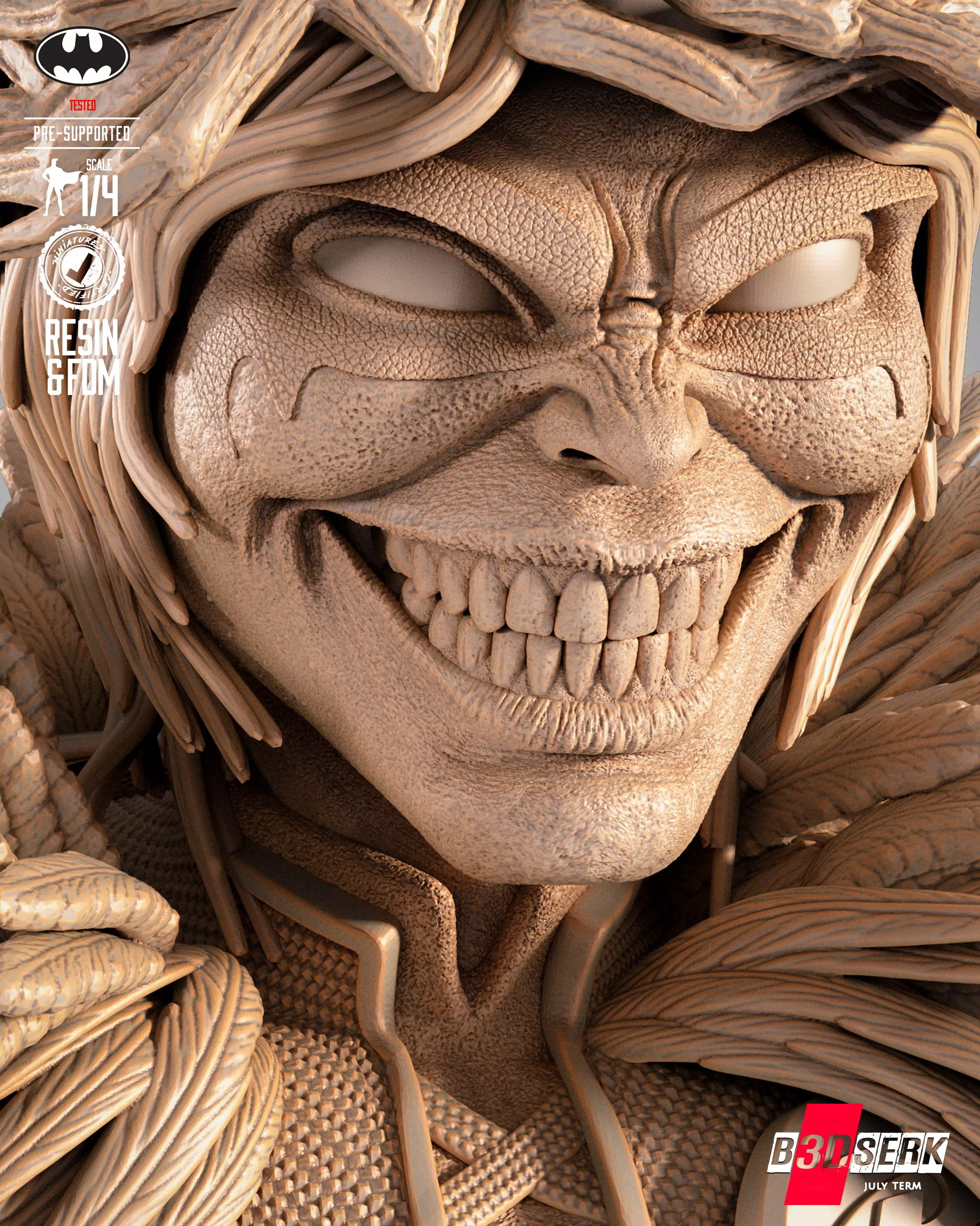 B3DSERK Robin King Portrait Bust 3D print model_21