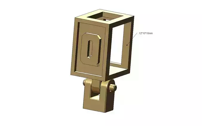 Q letter varsity font 12x10x10mm enamel bail link 3D print model