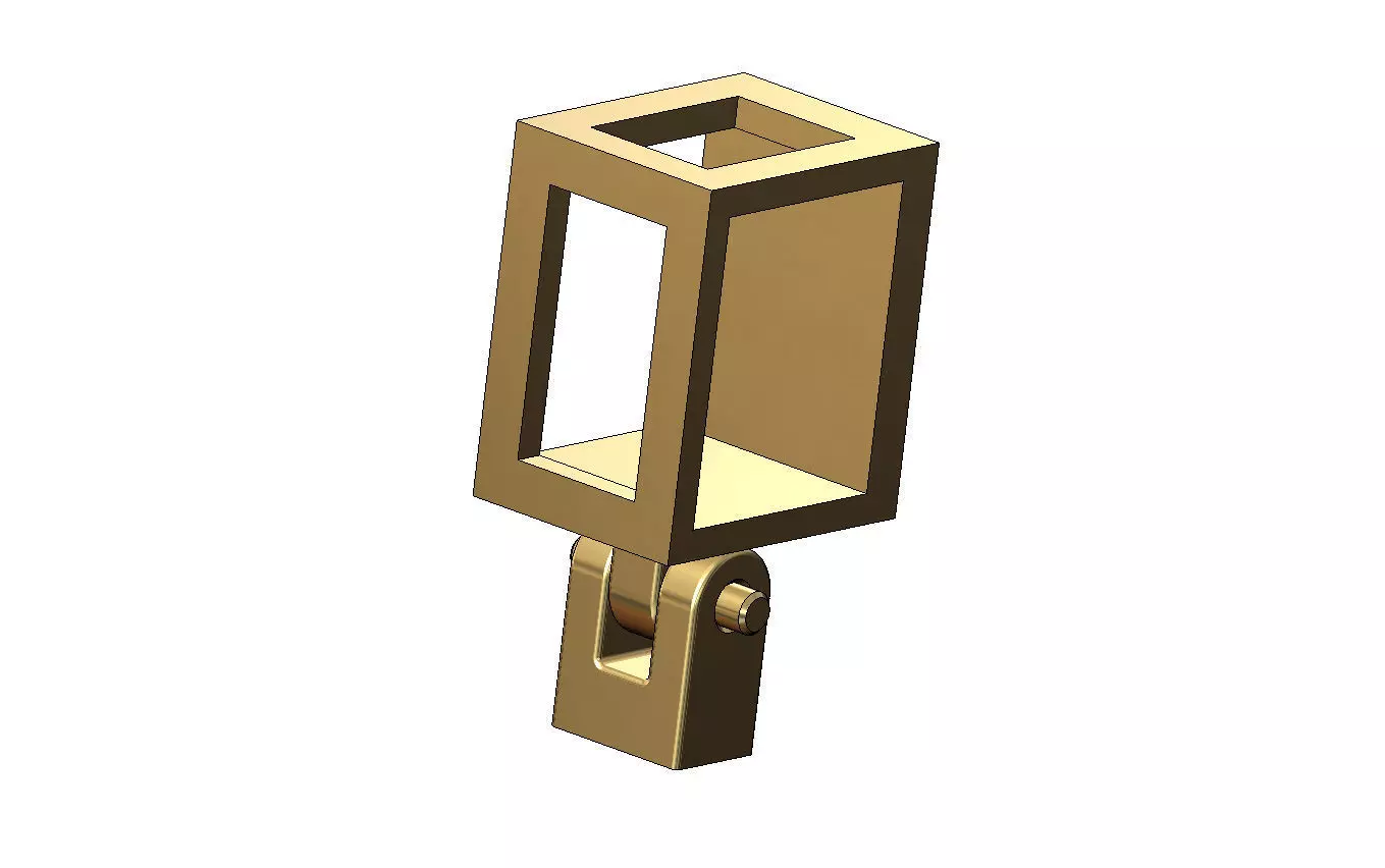 Q letter varsity font 12x10x10mm enamel bail link 3D print model_4