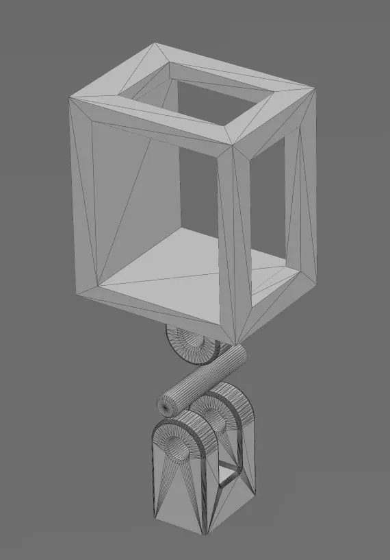 Q letter varsity font 12x10x10mm enamel bail link 3D print model_14