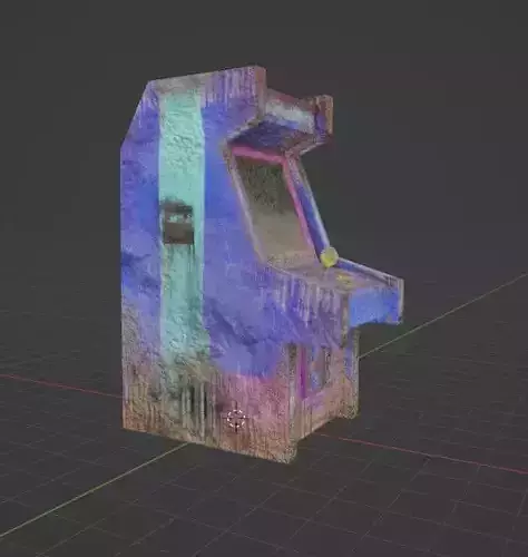 Worn-Out Vintage Arcade Machine