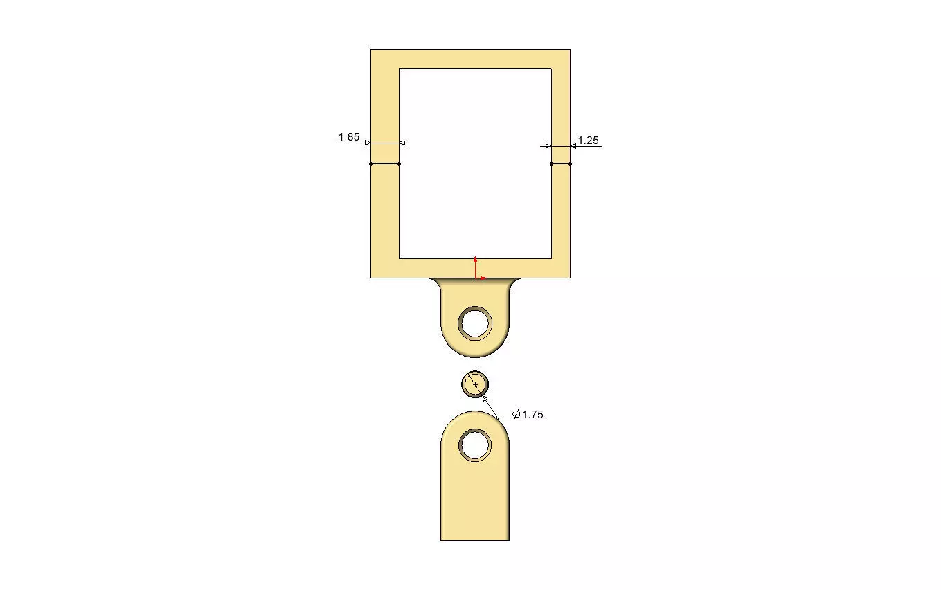 R letter varsity font 12x10x10mm enamel bail link 3D print model_8