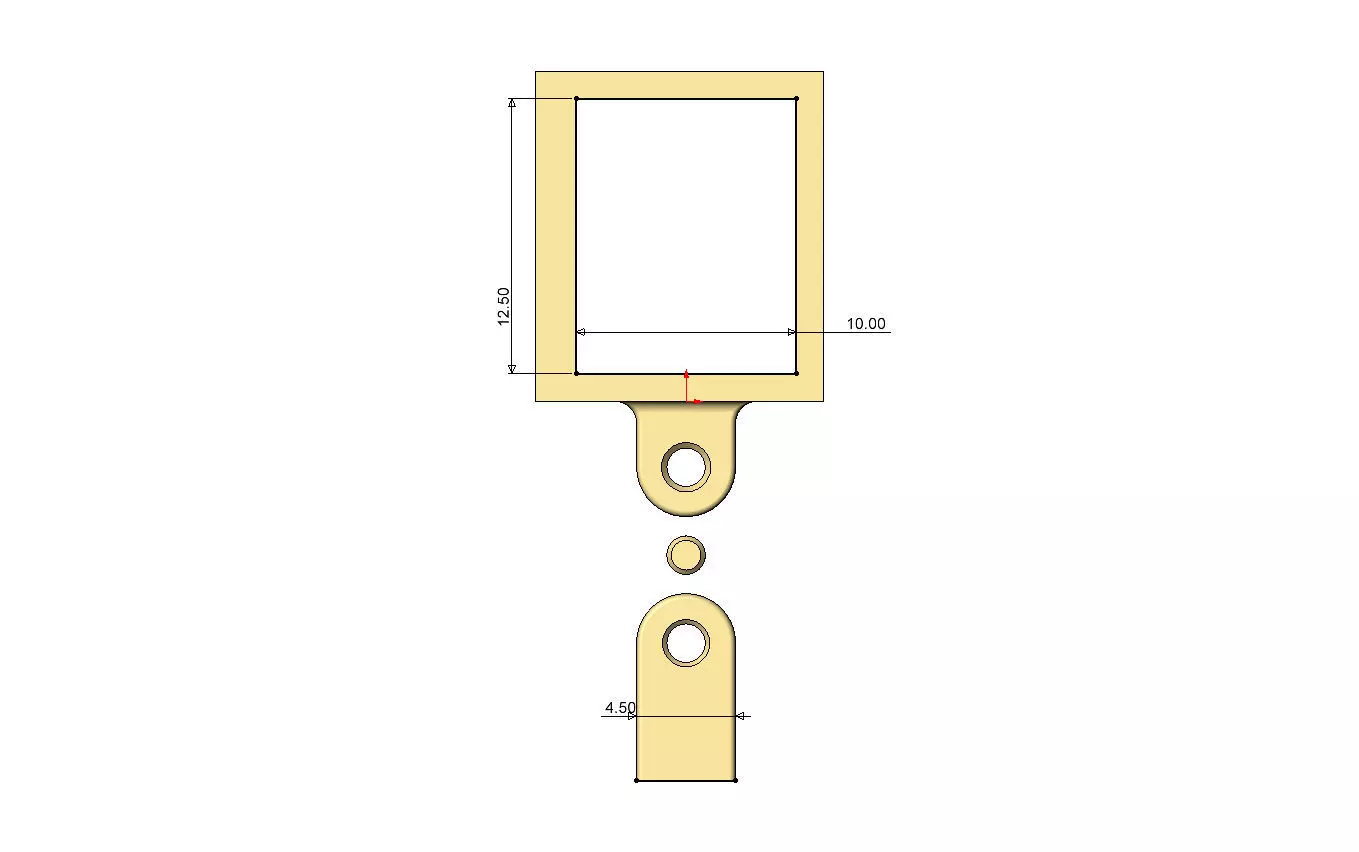 R letter varsity font 12x10x10mm enamel bail link 3D print model_7