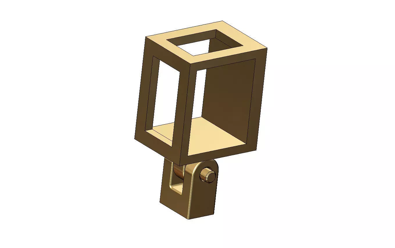 R letter varsity font 12x10x10mm enamel bail link 3D print model_4