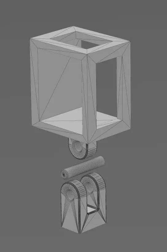 R letter varsity font 12x10x10mm enamel bail link 3D print model_14