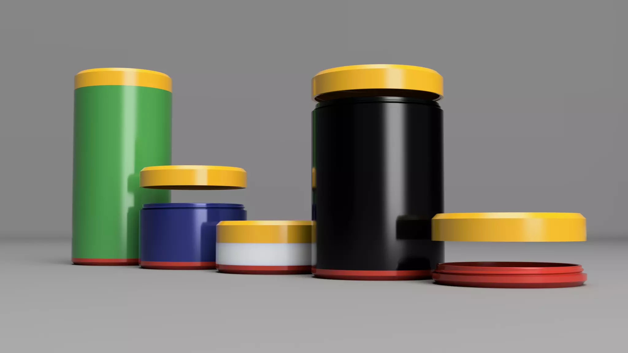 Big Modular Storage Tube with Screw On Lid and Base 3D Printed 3D print model_3