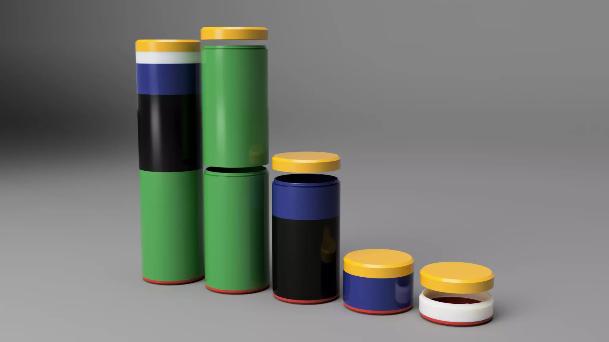 Big Modular Storage Tube with Screw On Lid and Base 3D Printed 3D print model_5