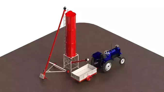 WG 4006 - STL Grain silo - 12 3D model