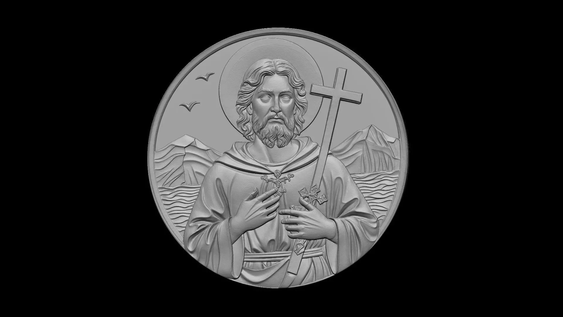 Saint Christopher Pendant for 3D Printing 3D print model