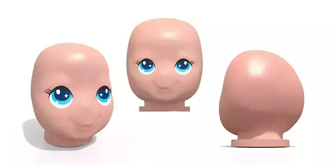 Doll Baby head 3d print