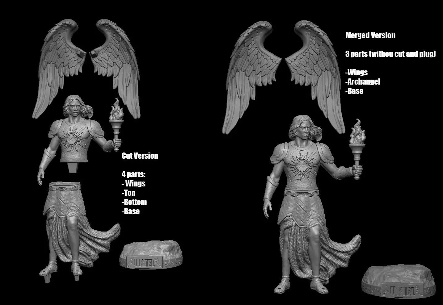 Archangel Uriel 3D print model_6