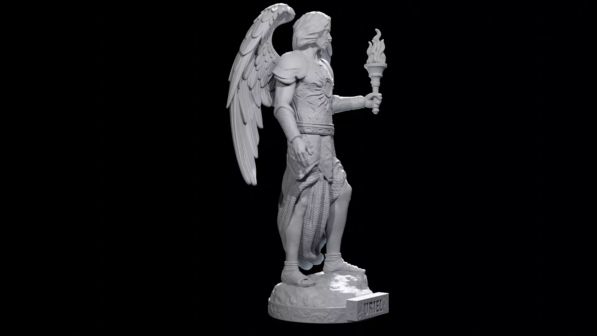 Archangel Uriel 3D print model_3