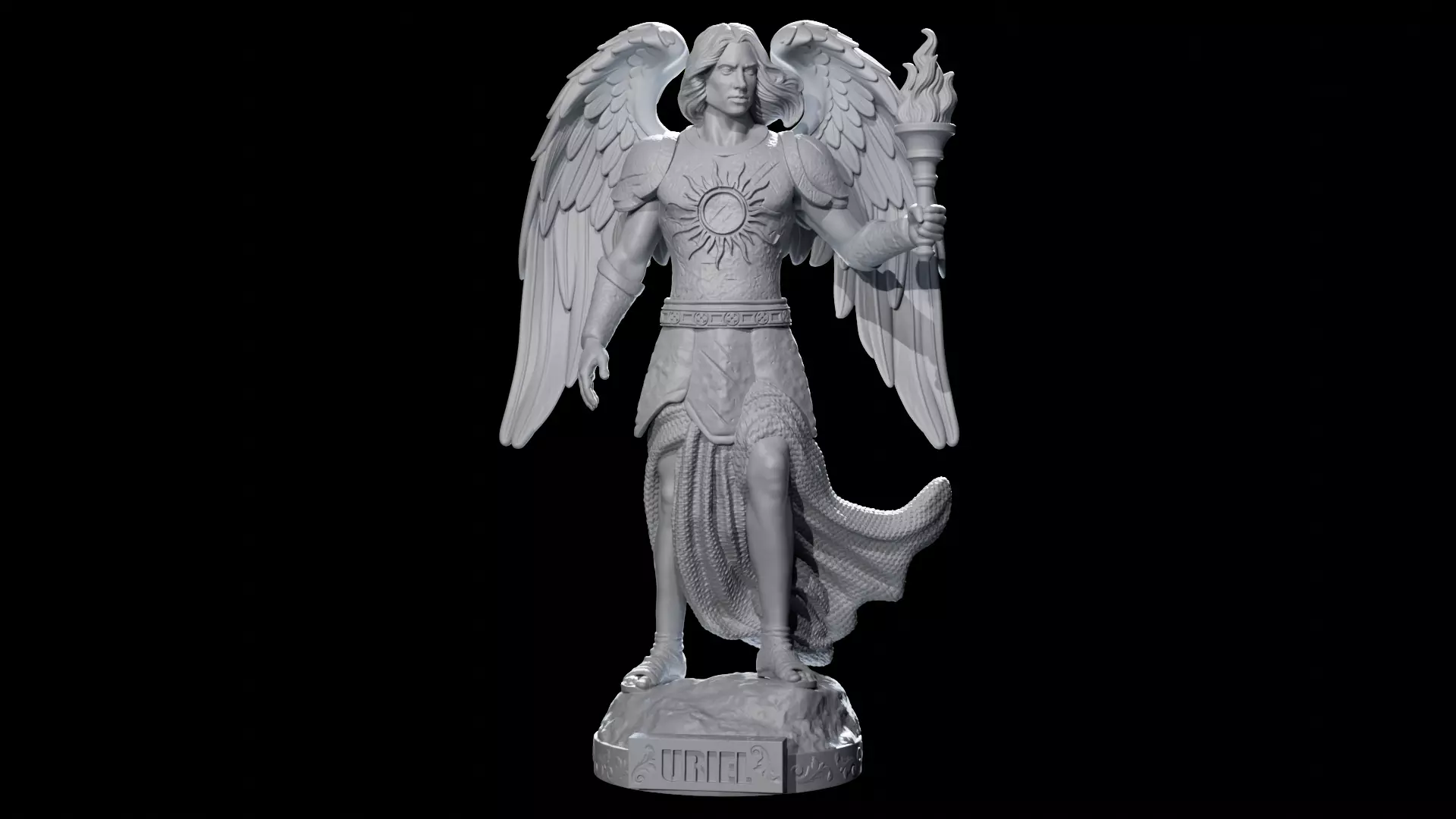Archangel Uriel 3D print model_1