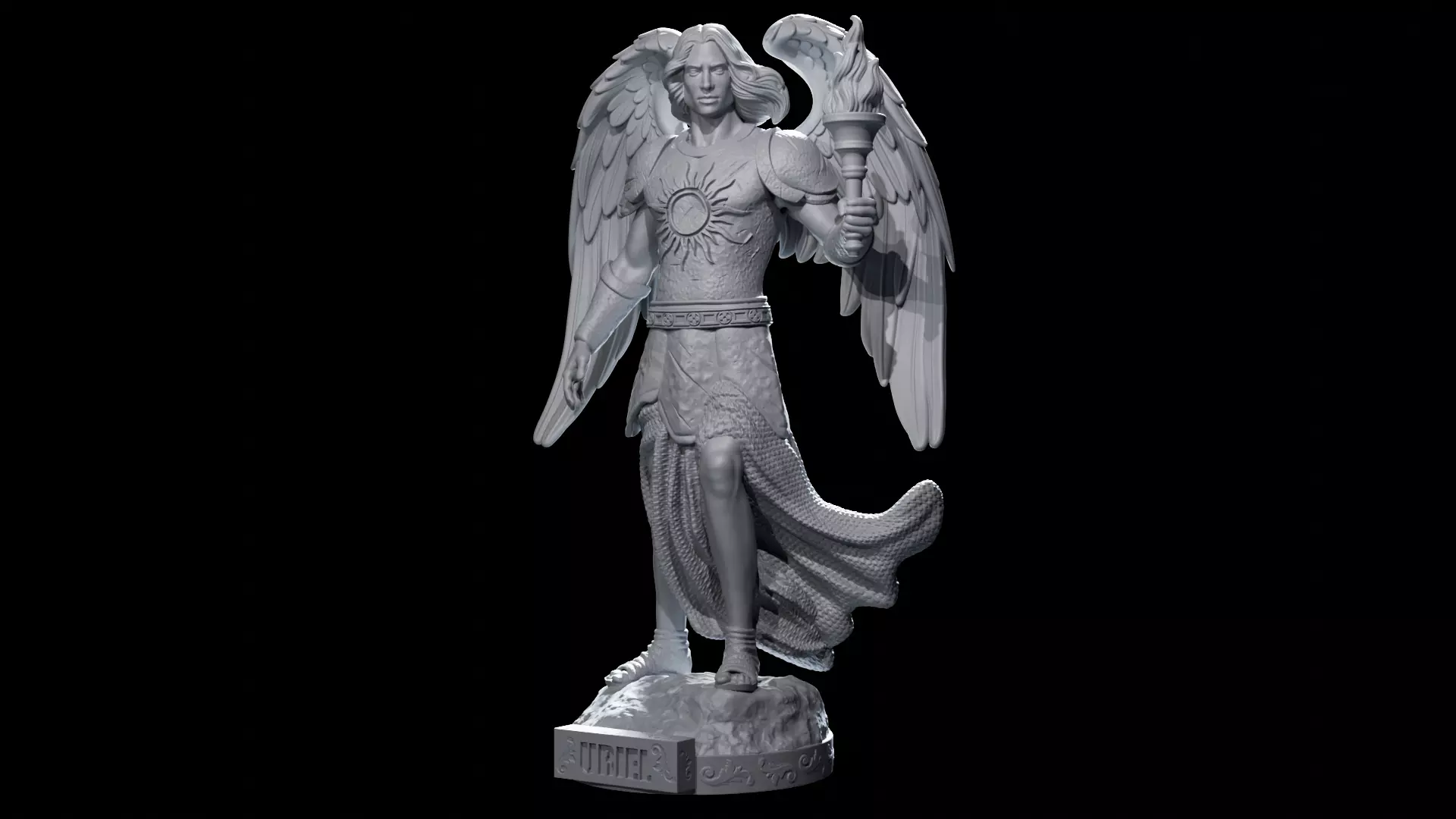 Archangel Uriel 3D print model_0