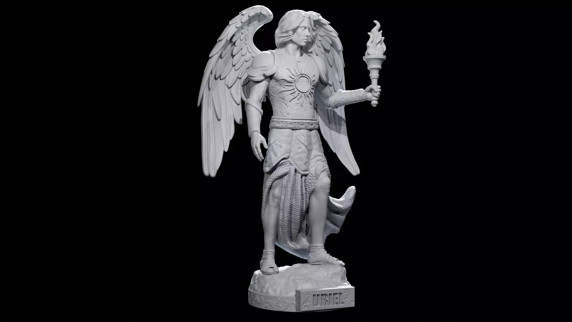 Archangel Uriel 3D print model_2