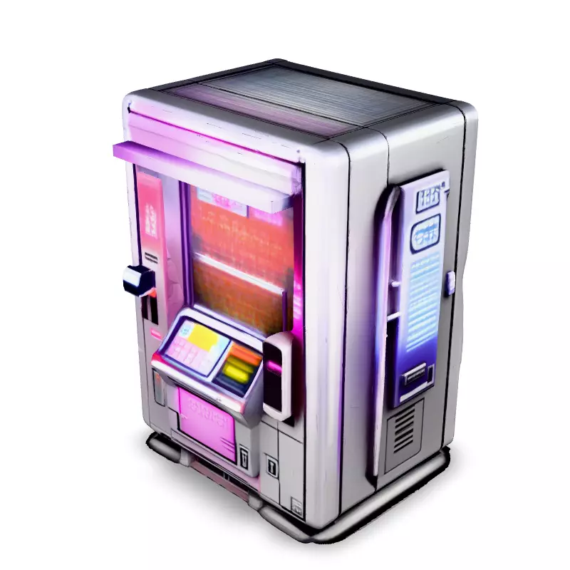 Futuristic Vending Machine 3D Model Low-poly 3D model_4