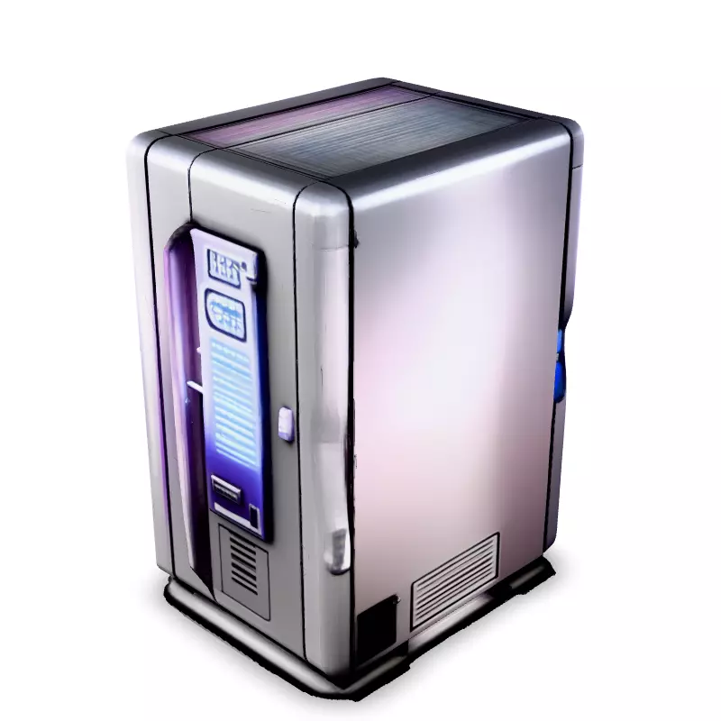 Futuristic Vending Machine 3D Model Low-poly 3D model_5