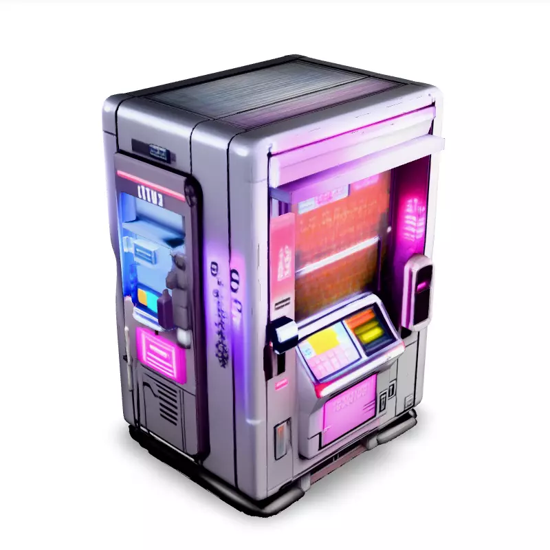 Futuristic Vending Machine 3D Model Low-poly 3D model_1