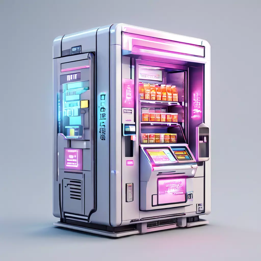 Futuristic Vending Machine 3D Model Low-poly 3D model_0