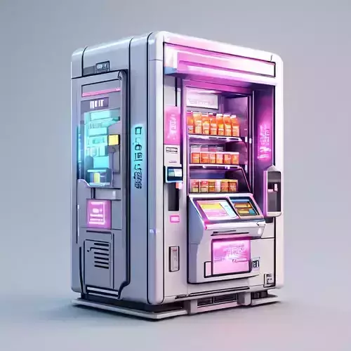 Futuristic Vending Machine 3D Model Low-poly 3D model Futuristic Vending Machine 3D Model Low-poly 3D model