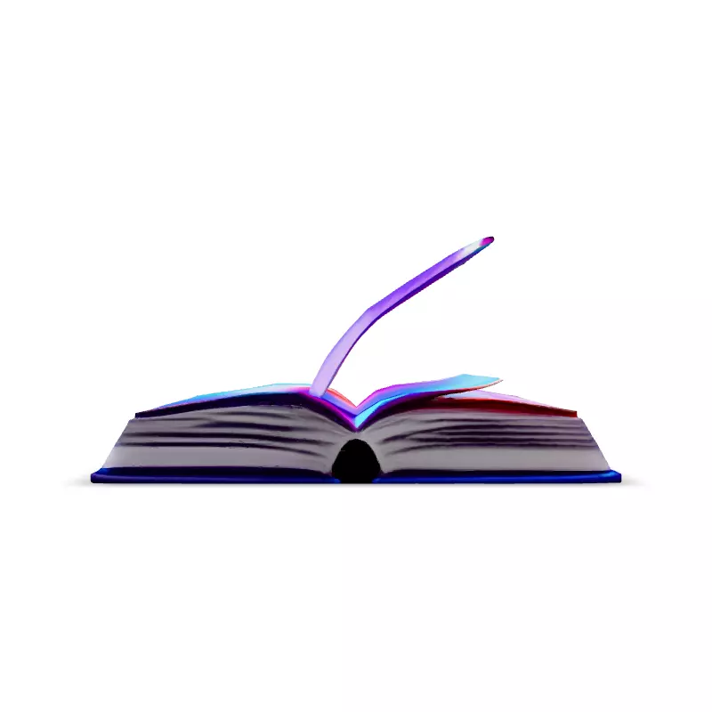 Holographic Open Book 3D Model Low-poly 3D model_3