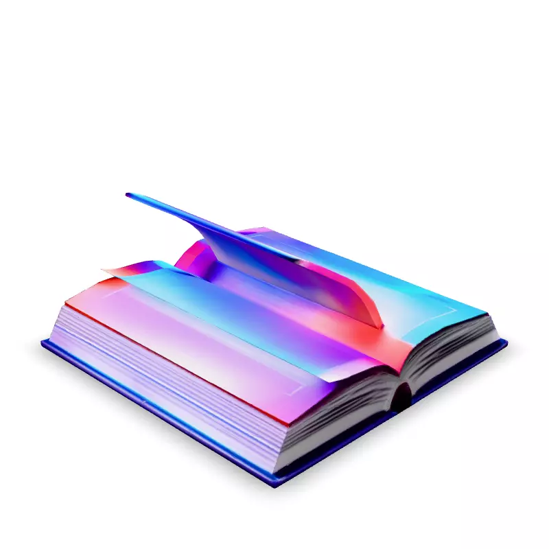 Holographic Open Book 3D Model Low-poly 3D model_4