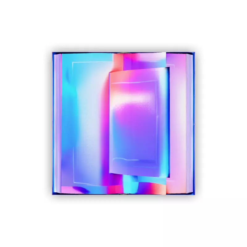 Holographic Open Book 3D Model Low-poly 3D model_7