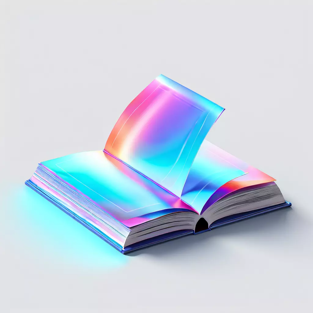 Holographic Open Book 3D Model Low-poly 3D model_0
