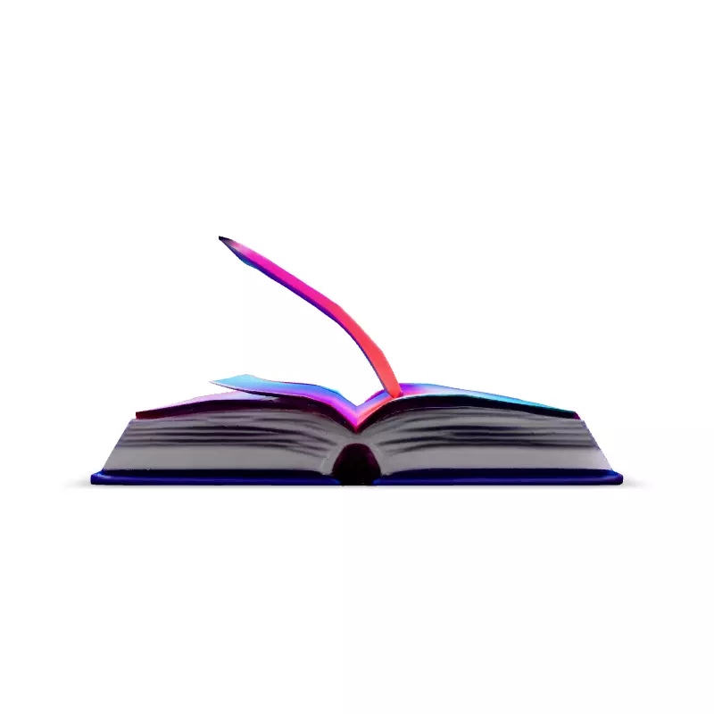 Holographic Open Book 3D Model Low-poly 3D model_6