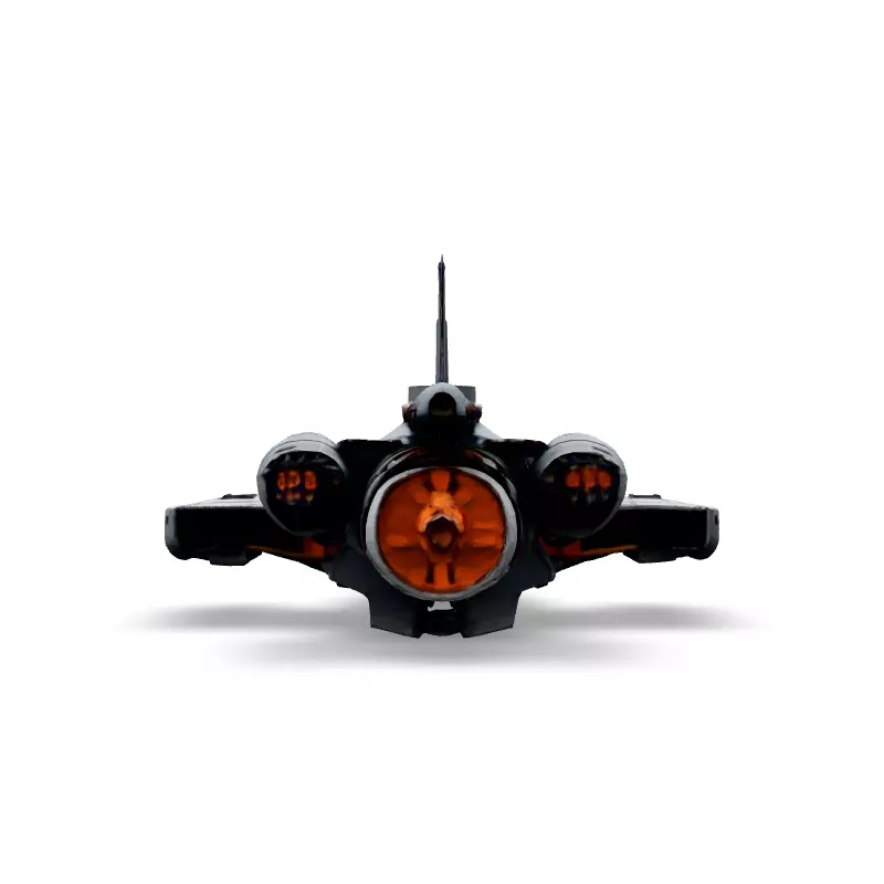 Scifi Fighter Spaceship 3D Model Low-poly 3D model_6