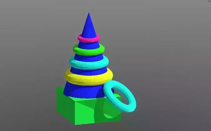 simple baby toy 3D model