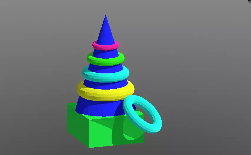 simple baby toy 3D model 3D model