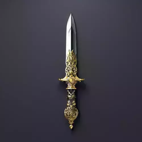 Ornate Golden and Steel Dagger