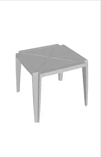 Square plastic table