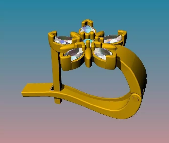 earrings 3D print model_2