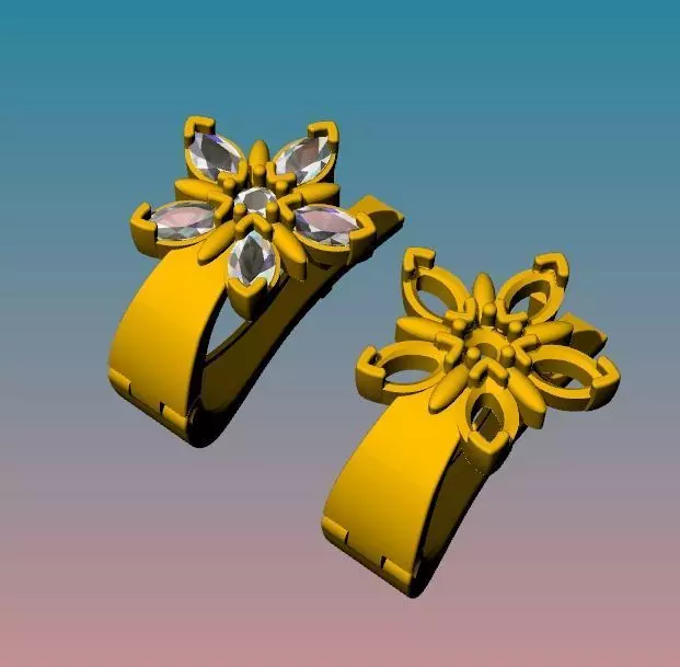 earrings 3D print model_3