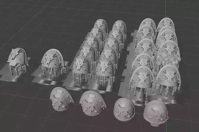 Space Viking wolves shoulder pads Wolfspear