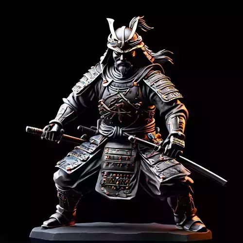 BattleReady Samurai 3D Model