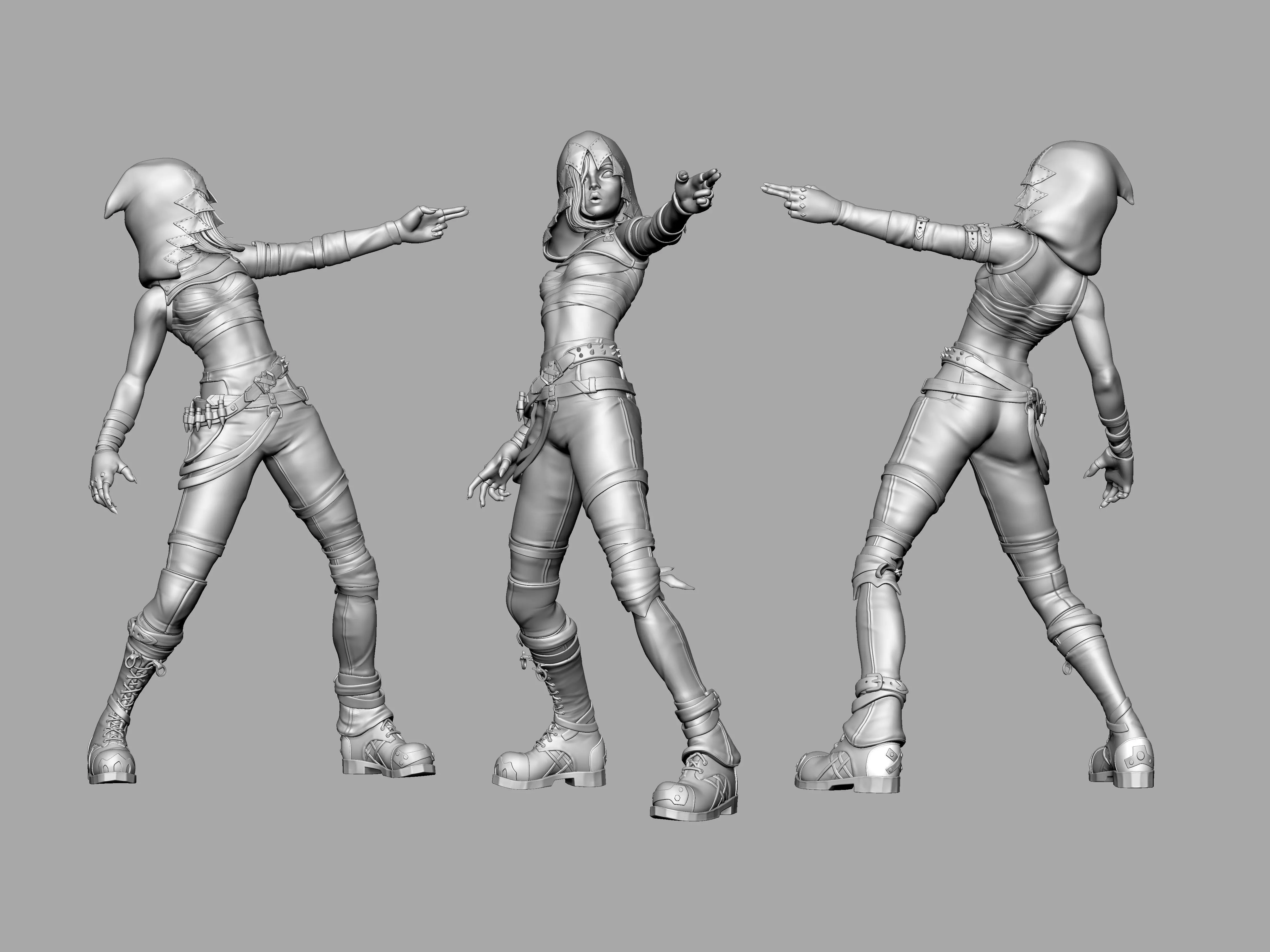 Jinx Arcane Fichier 3D Zbrush 3D print model_7