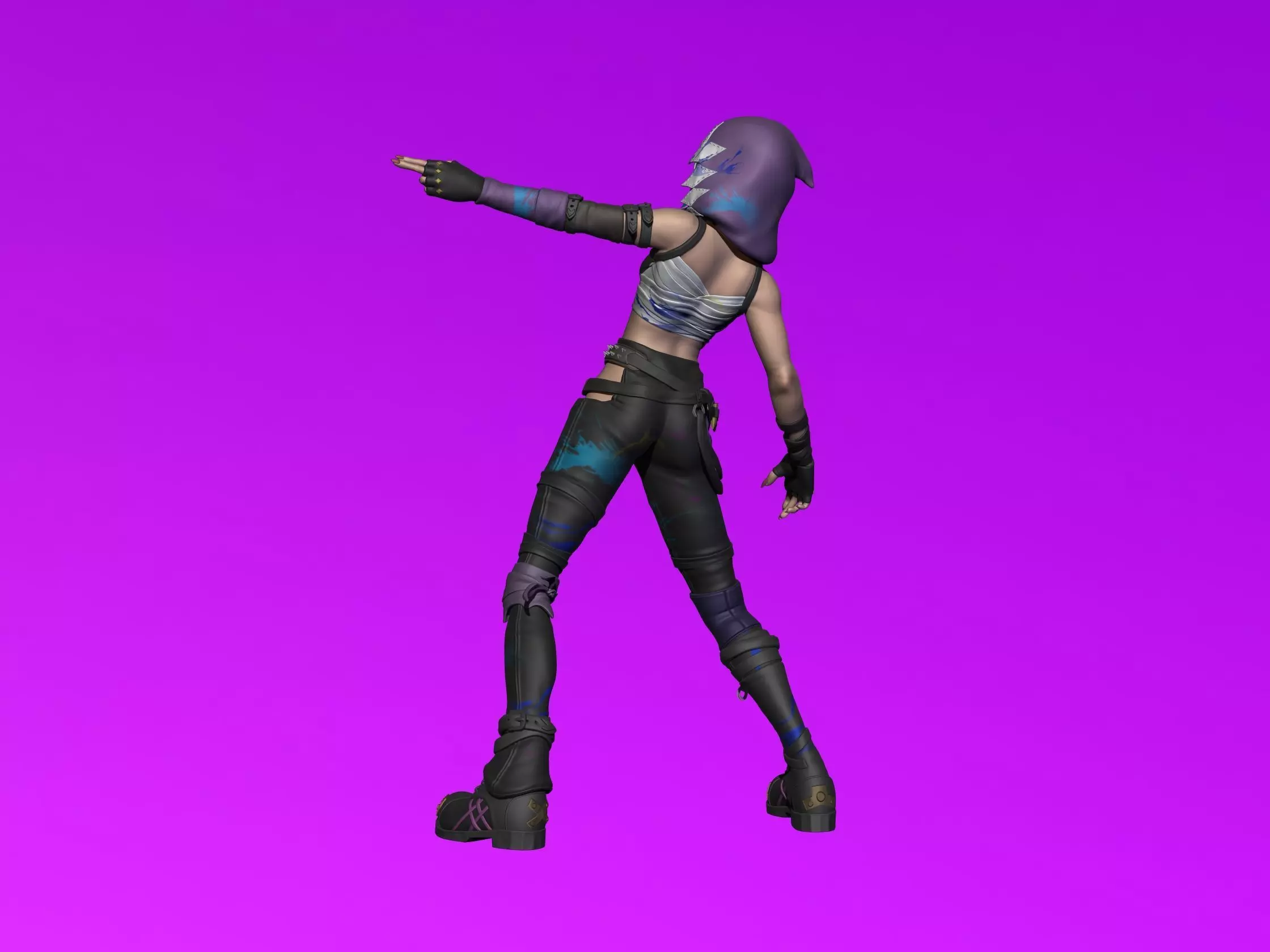 Jinx Arcane Fichier 3D Zbrush 3D print model_3