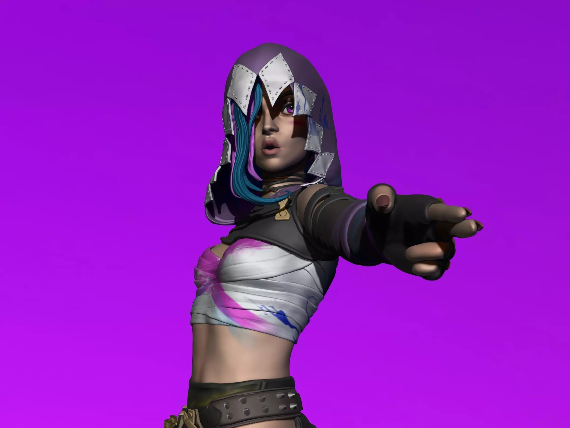 Jinx Arcane Fichier 3D Zbrush 3D print model_1