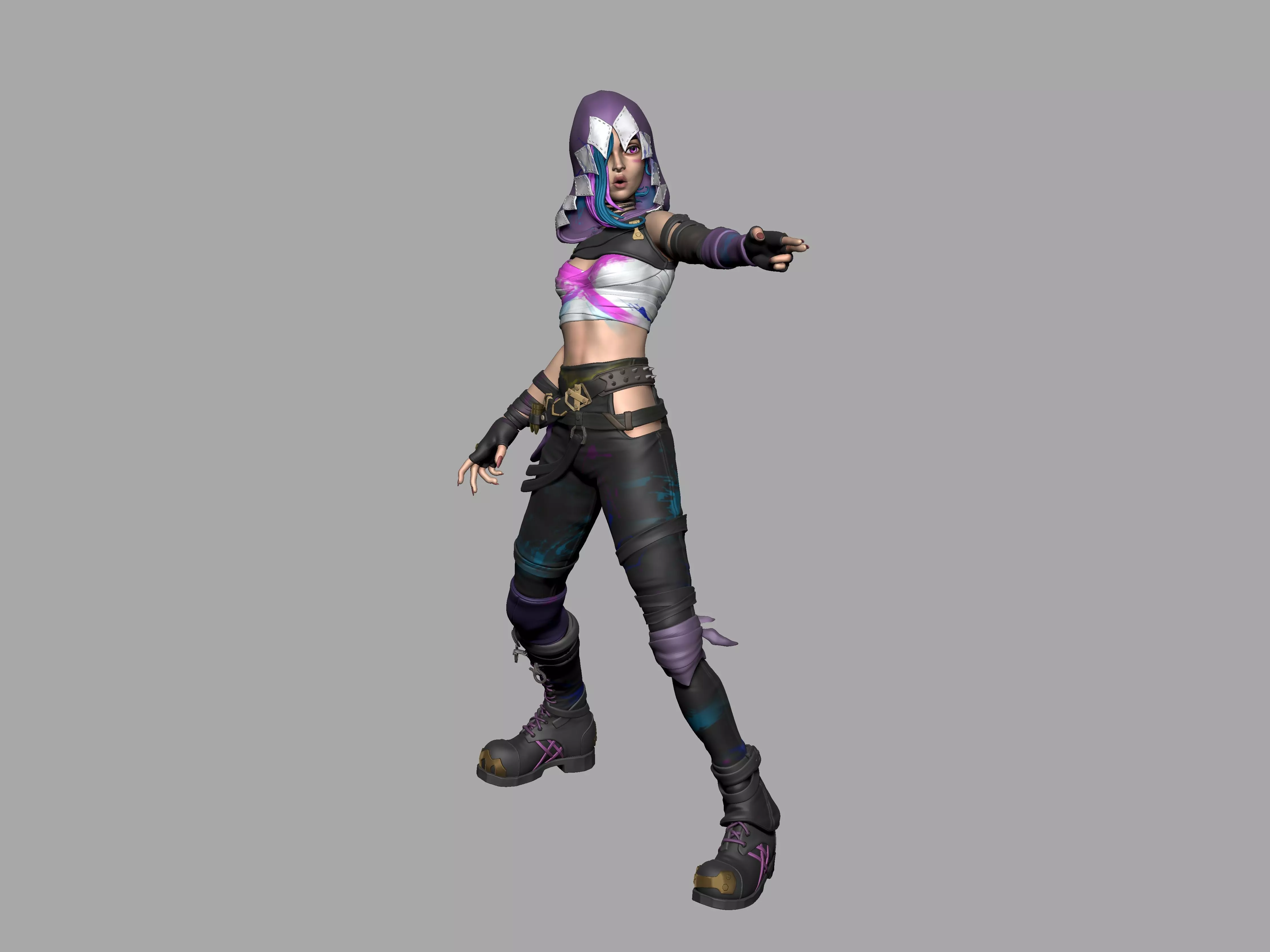 Jinx Arcane Fichier 3D Zbrush 3D print model_14